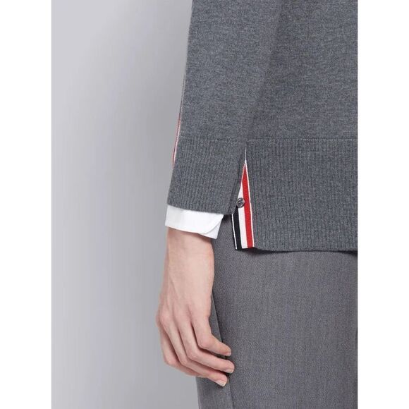 Thom Browne size S (1) wool tricolor intarsia stripe crewneck sweater - EUC - Picture 12 of 12